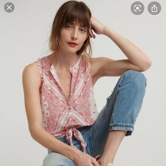 Lucky Brand Tops - Lucky Brand BANDANA TIE FRONT New